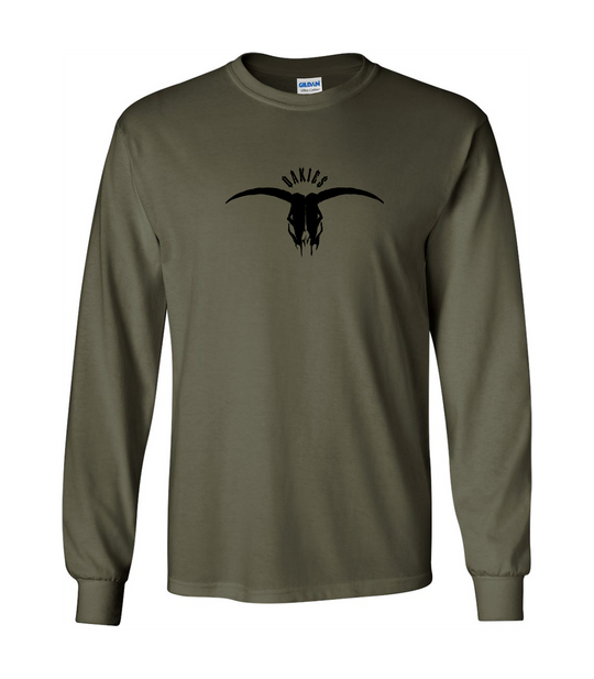 COWSKULL LONG SLEEVE TEE SHIRT