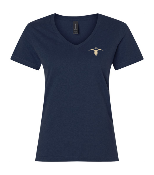 WOMENS WOODGRAIN V NECK TEE