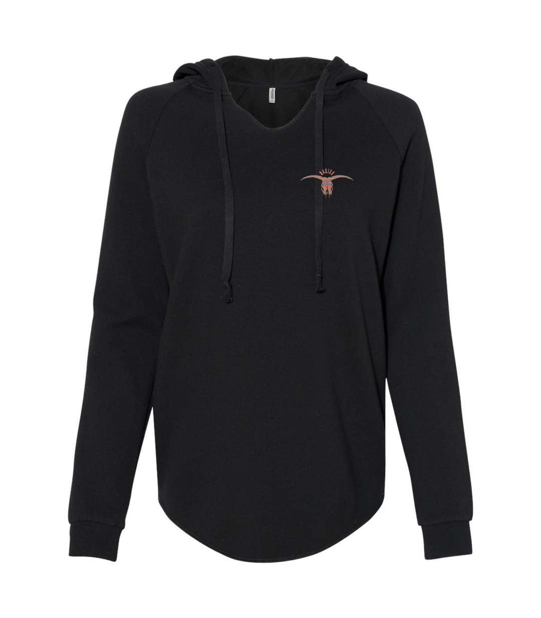 WOMENS COWSKULL WAVE WASH PULLOVER